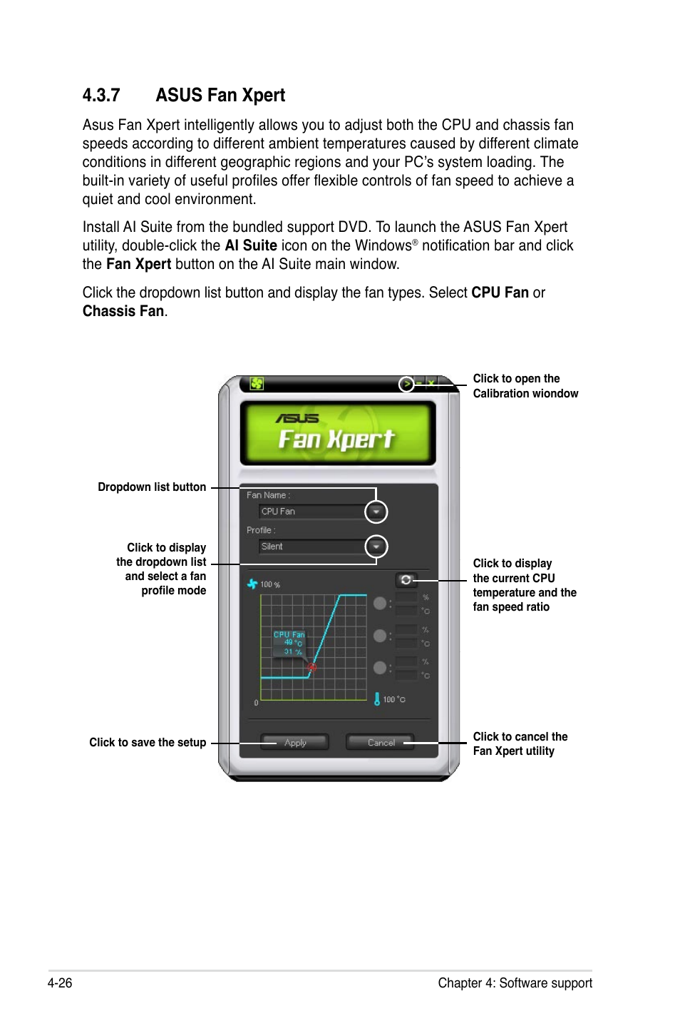 7 asus fan xpert, Asus fan xpert -26 | Asus P5Q3 User Manual | Page 138 / 172