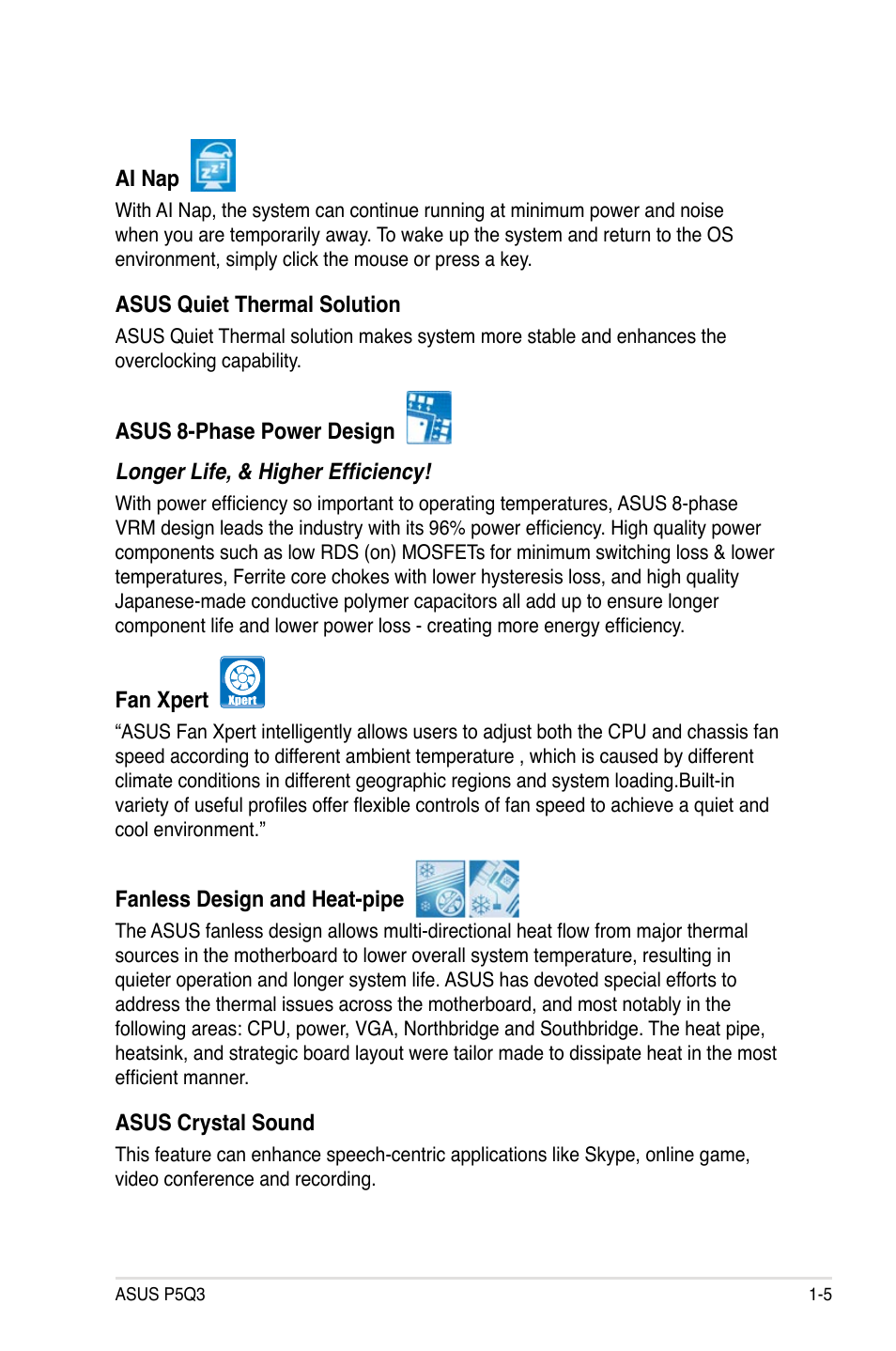 Asus P5Q3 User Manual | Page 21 / 172