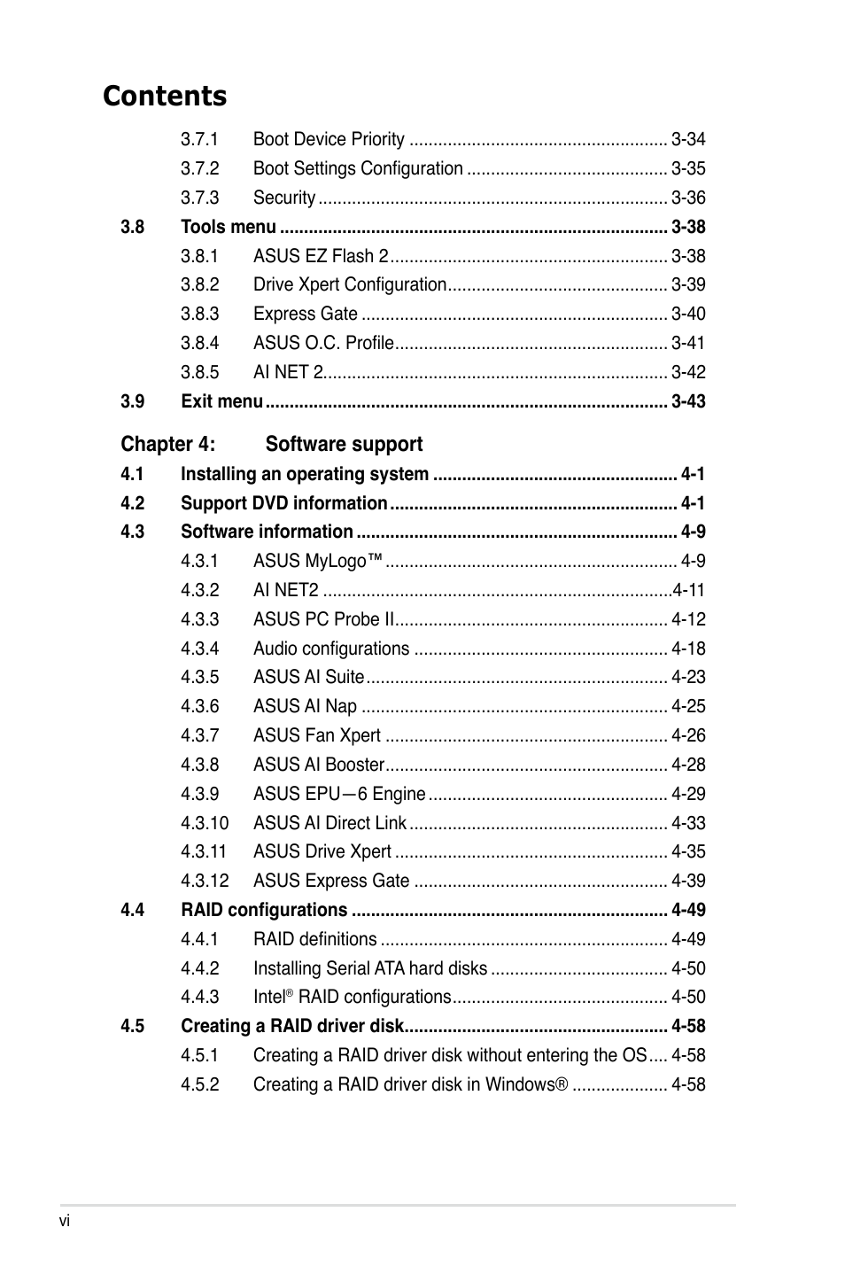 Asus P5Q3 User Manual | Page 6 / 172