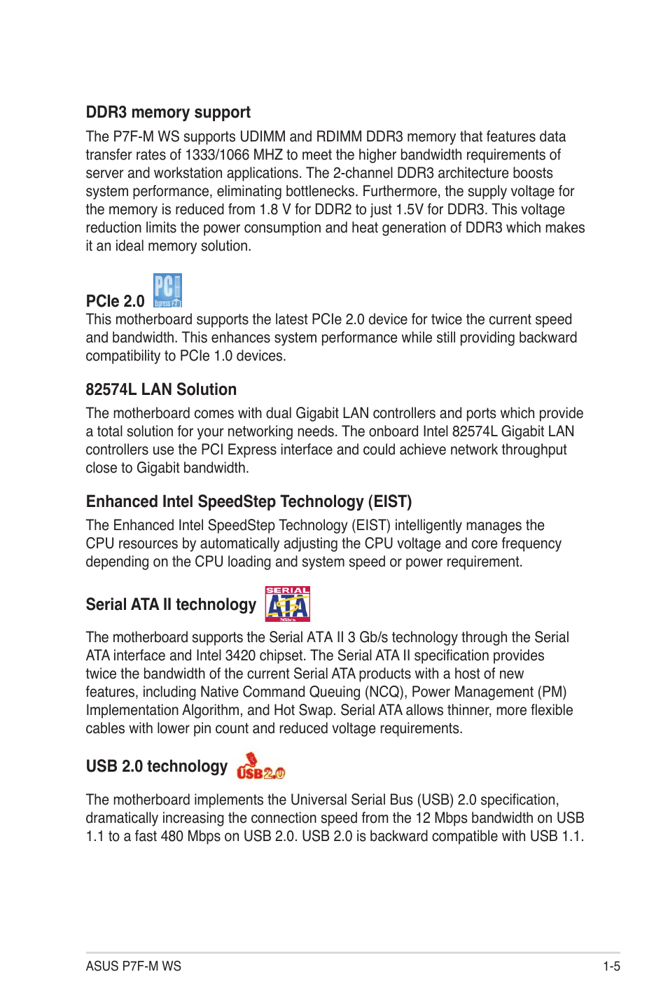 Asus P7F-M WS User Manual | Page 17 / 122