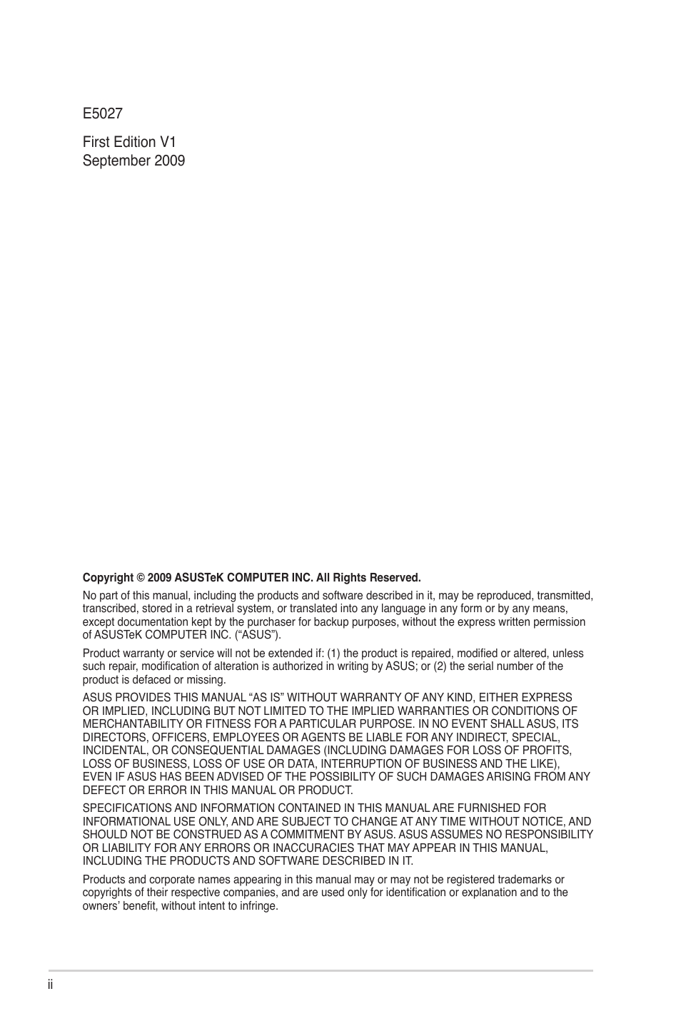 Asus P7F-M WS User Manual | Page 2 / 122