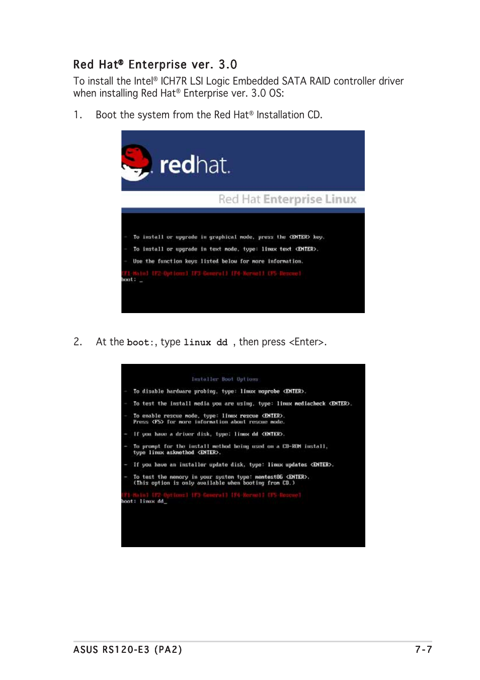 Red hat, Enterprise ver. 3.0 | Asus RS120-E3/PA2 User Manual | Page 151 / 168