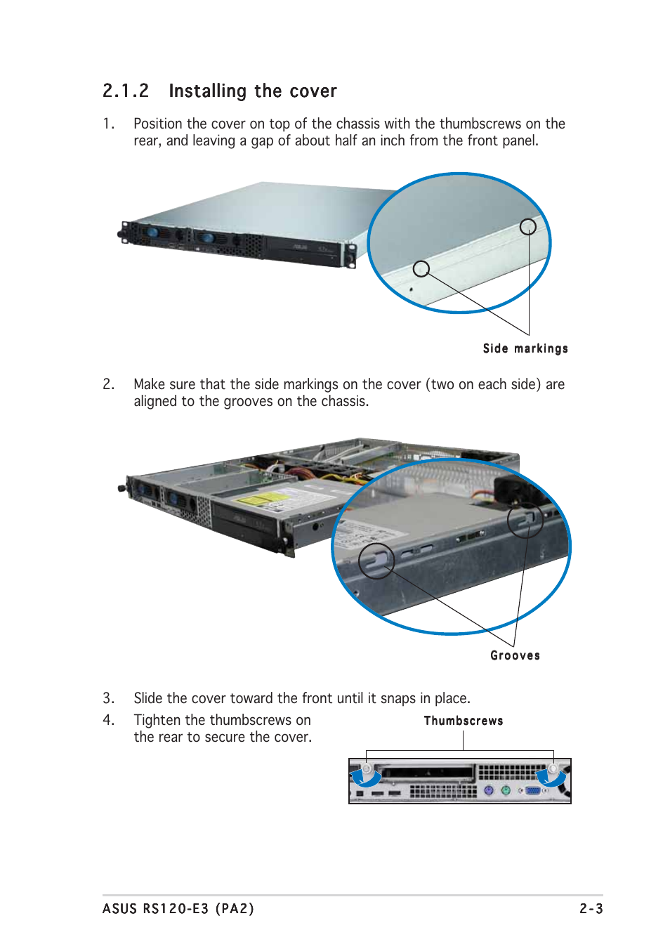 Asus RS120-E3/PA2 User Manual | Page 19 / 168