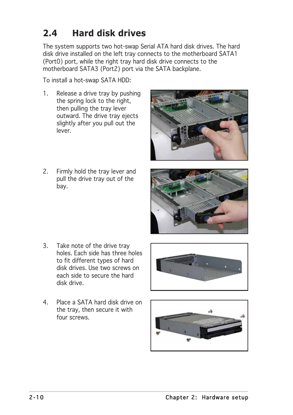 4 hard disk drives | Asus RS120-E3/PA2 User Manual | Page 26 / 168