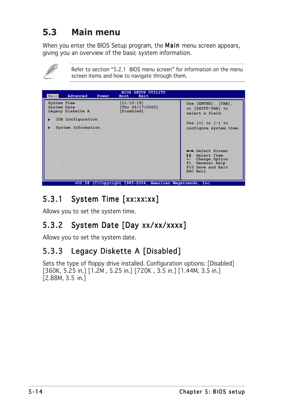 3 main menu | Asus RS120-E3/PA2 User Manual | Page 78 / 168