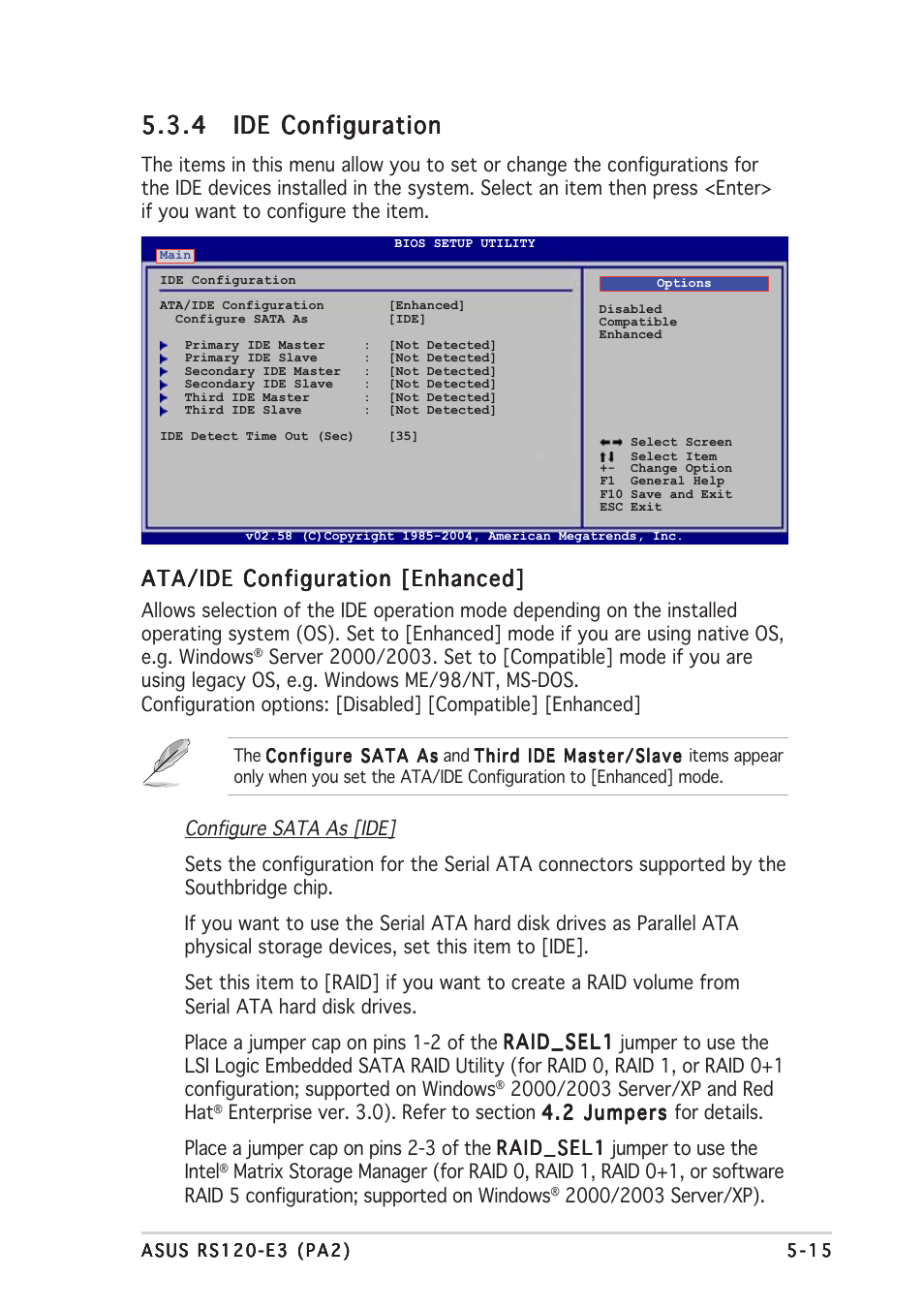 Ata/ide configuration [enhanced | Asus RS120-E3/PA2 User Manual | Page 79 / 168