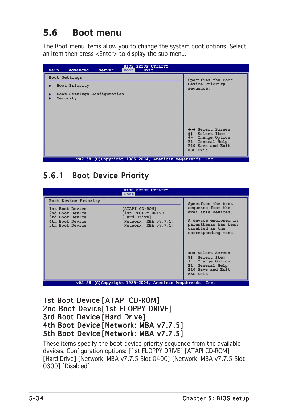 6 boot menu | Asus RS120-E3/PA2 User Manual | Page 98 / 168