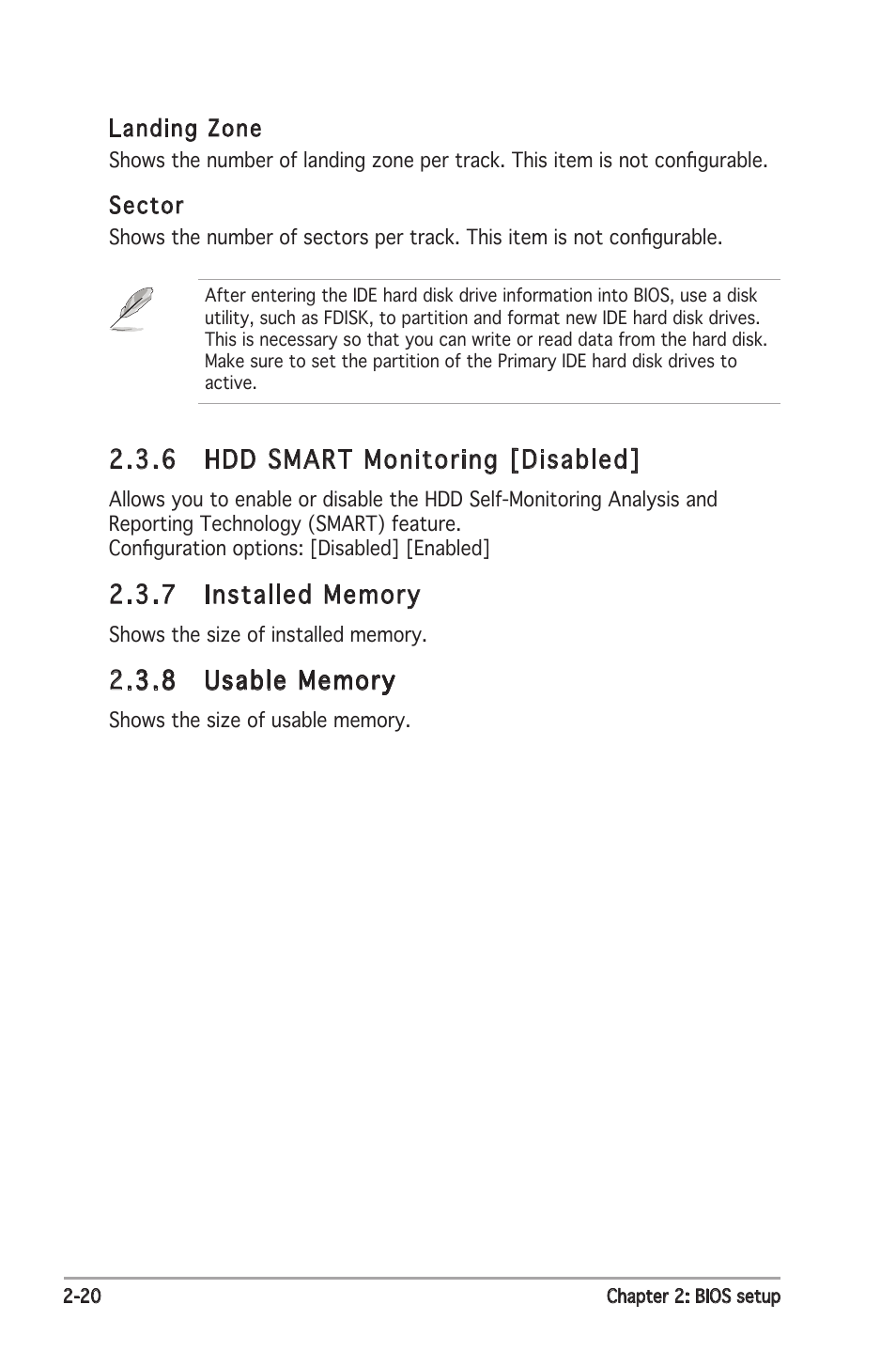 6 hdd smart monitoring [disabled | Asus P5ND2 SE User Manual | Page 66 / 100