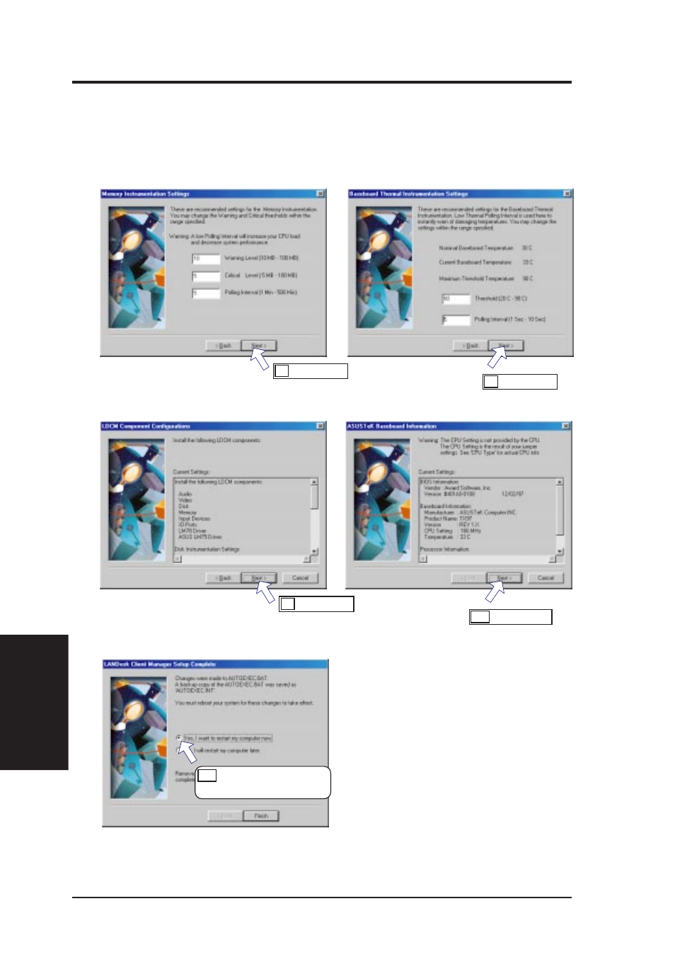 V. software setup, Ldcm local setup, Cont’d) | Asus MEZ-M User Manual | Page 70 / 96