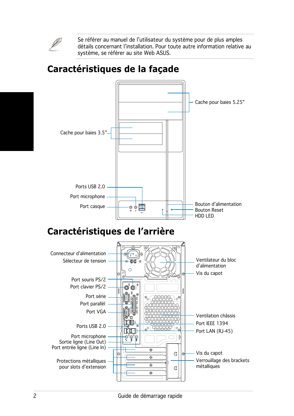 Français | Asus V2-PE3 User Manual | Page 10 / 80