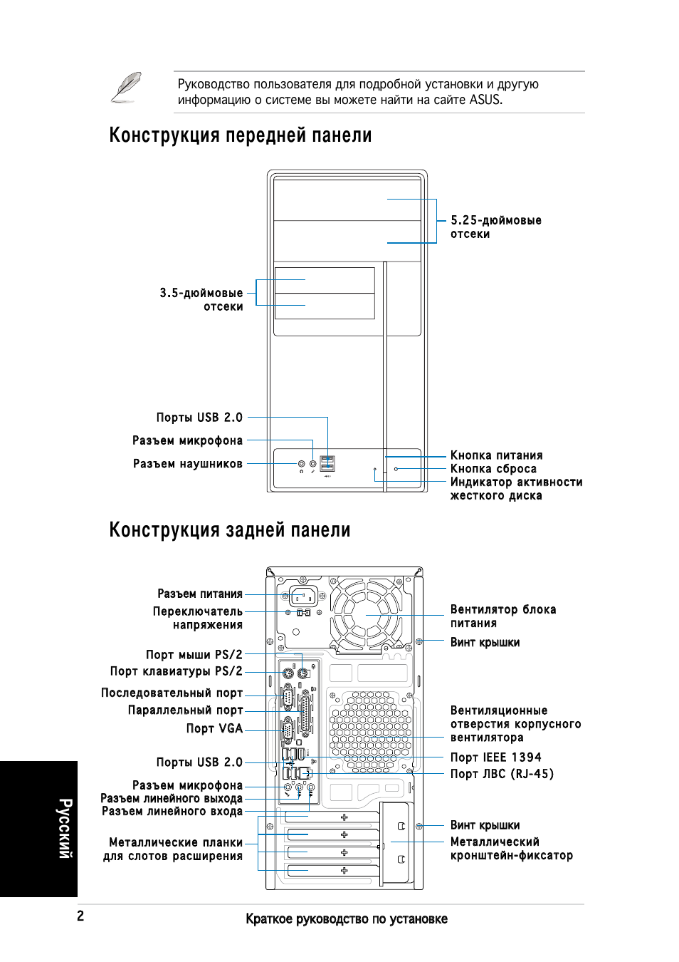 Русский | Asus V2-PE3 User Manual | Page 42 / 80