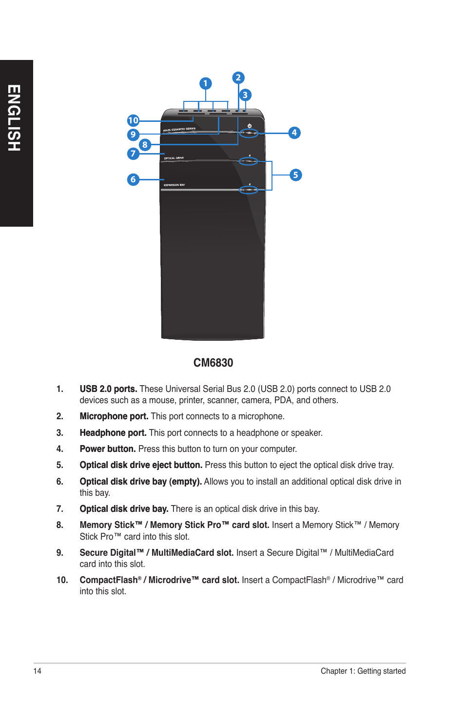 En g lis h en g li sh en g lis h en g li sh | Asus M11AA User Manual | Page 14 / 90