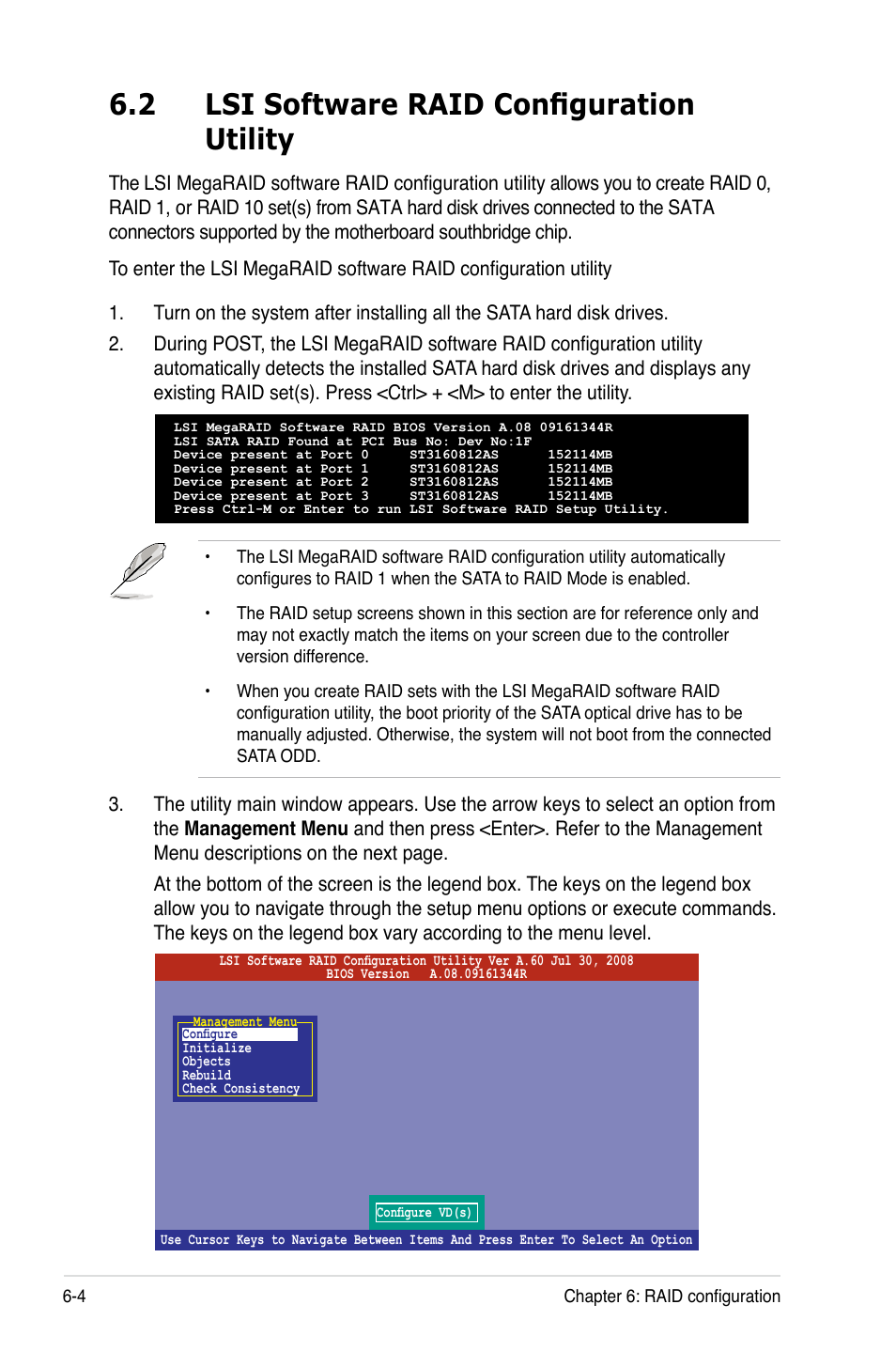 2 lsi software raid configuration utility, Lsi software raid configuration utility -4, 2 lsi software raid configuration utility | Asus ESC2000 Personal SuperComputer User Manual | Page 118 / 188