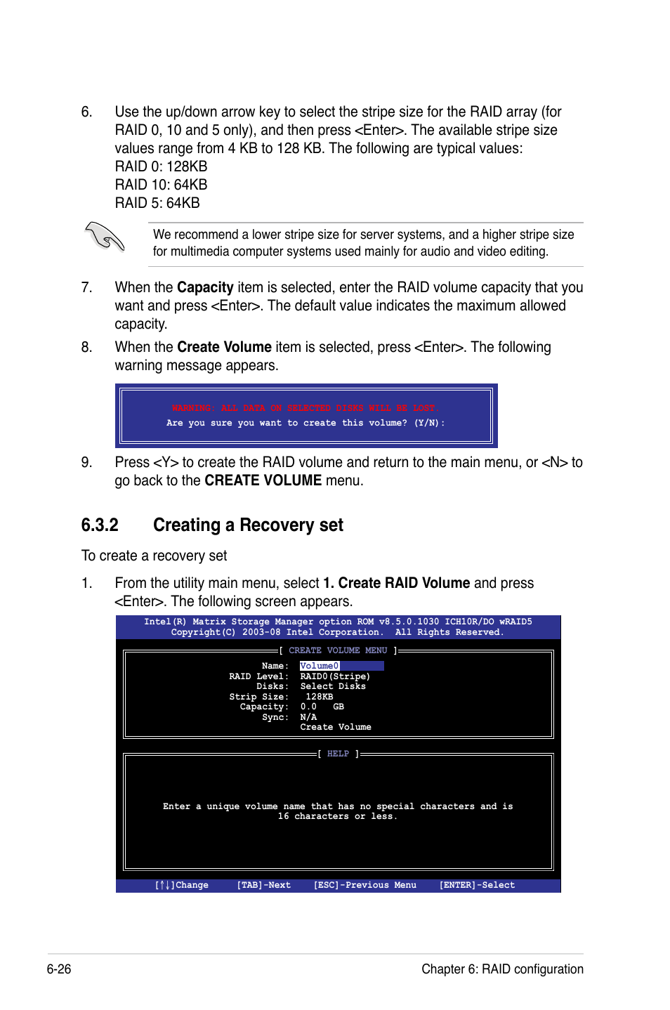 2 creating a recovery set, Creating a recovery set -26 | Asus ESC2000 Personal SuperComputer User Manual | Page 140 / 188