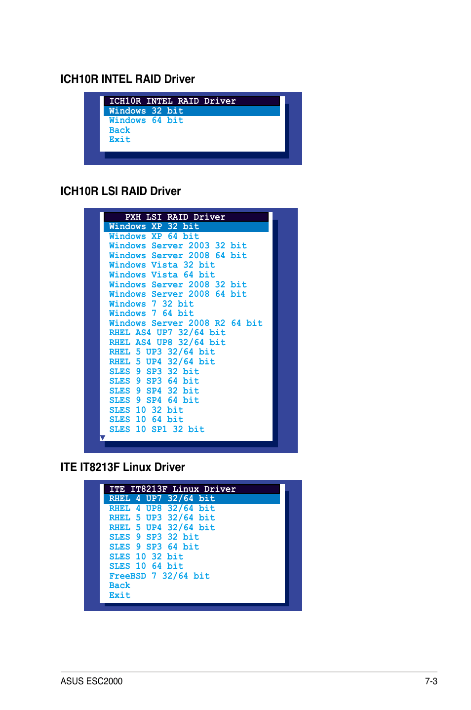 Ich10r intel raid driver | Asus ESC2000 Personal SuperComputer User Manual | Page 151 / 188