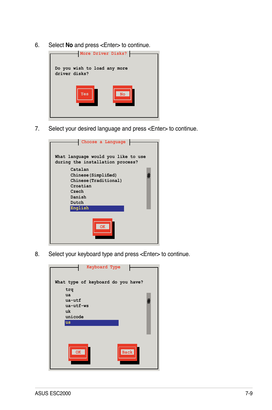 Select no and press <enter> to continue | Asus ESC2000 Personal SuperComputer User Manual | Page 157 / 188
