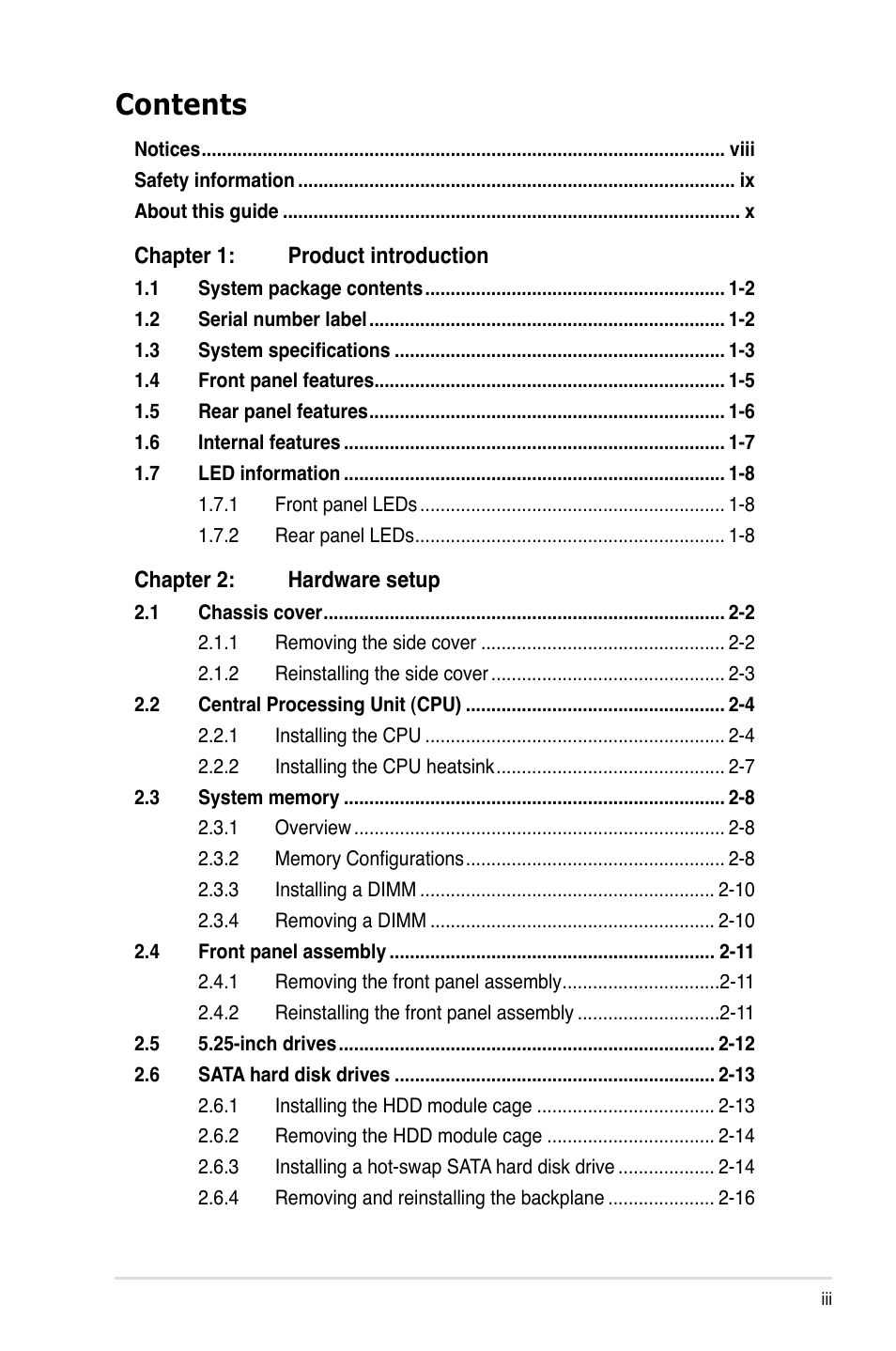 Asus ESC2000 Personal SuperComputer User Manual | Page 3 / 188