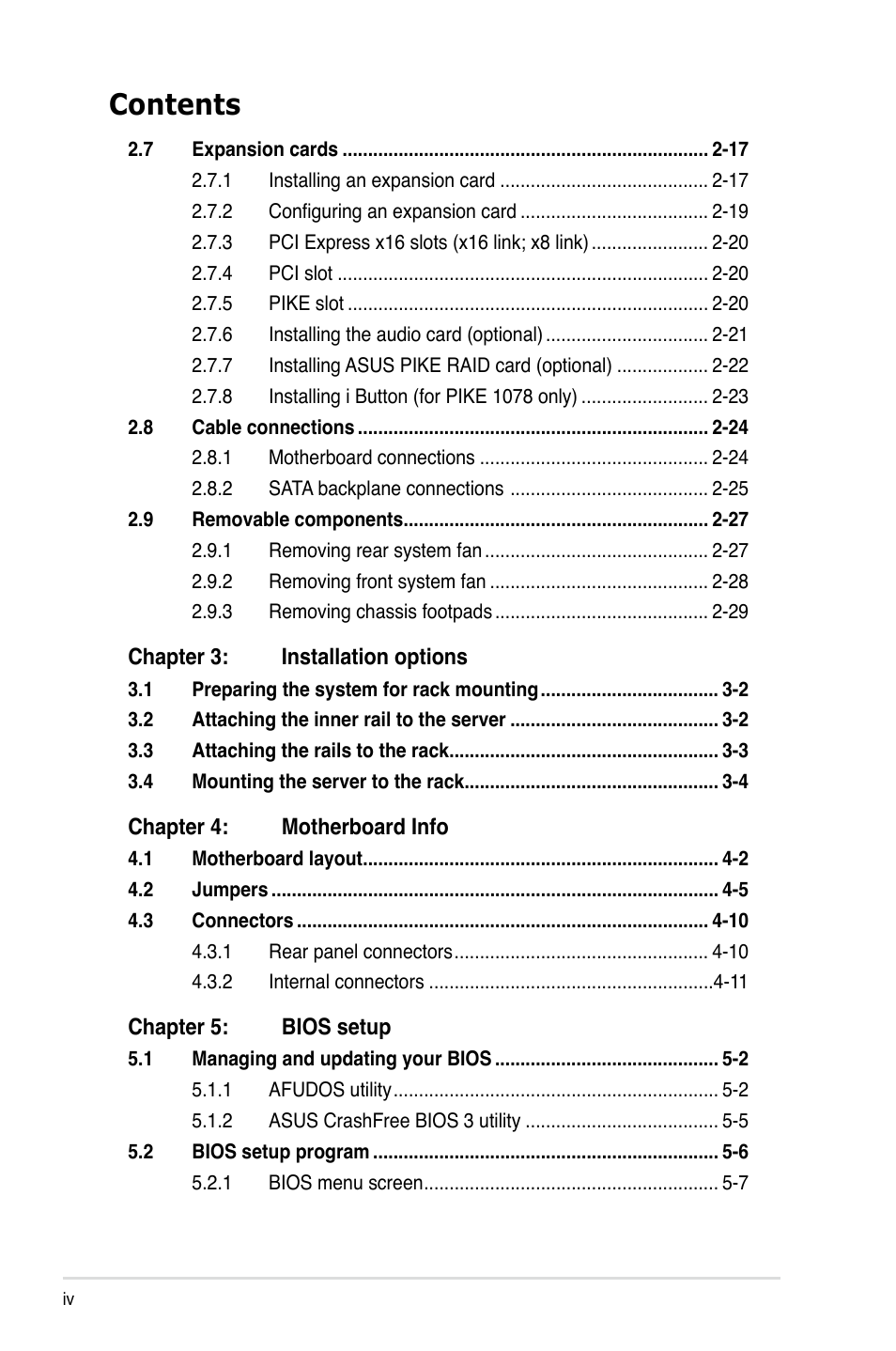 Asus ESC2000 Personal SuperComputer User Manual | Page 4 / 188