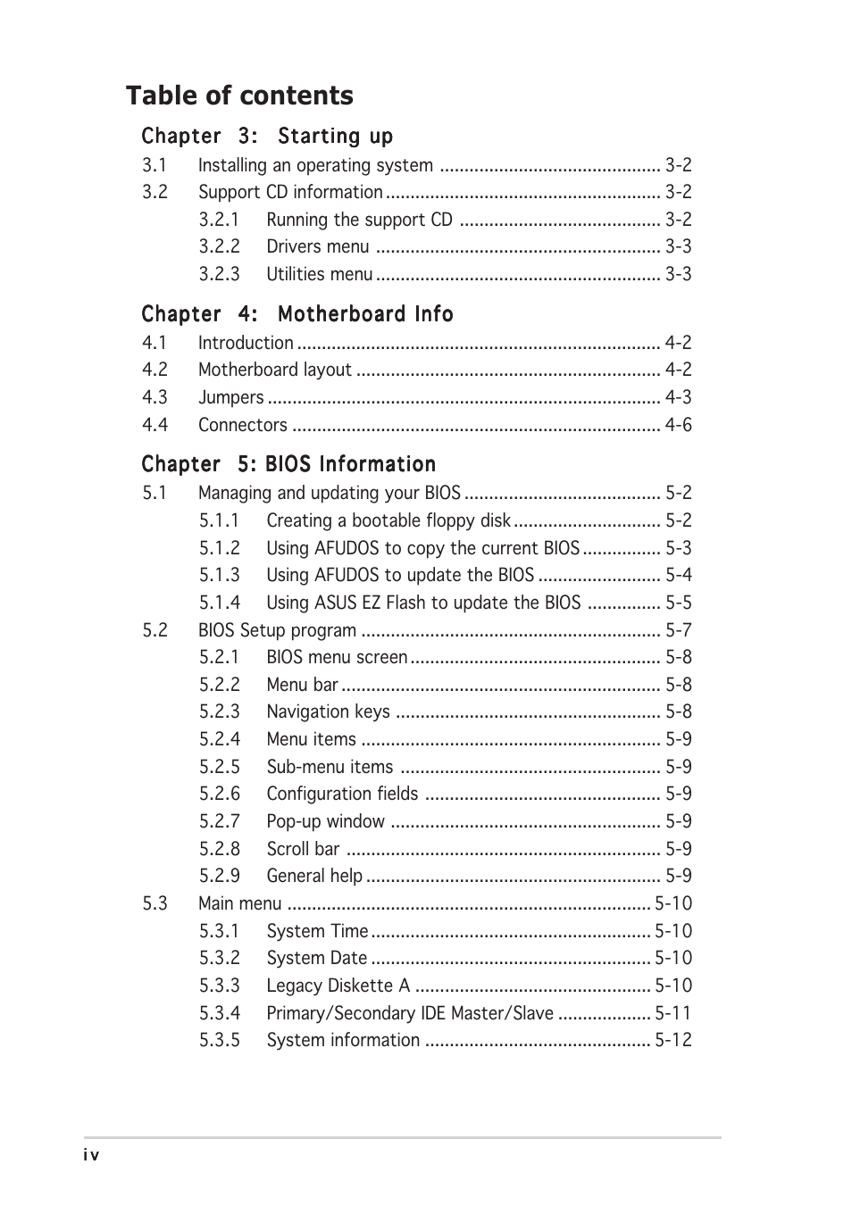 Asus Vintage User Manual | Page 4 / 90