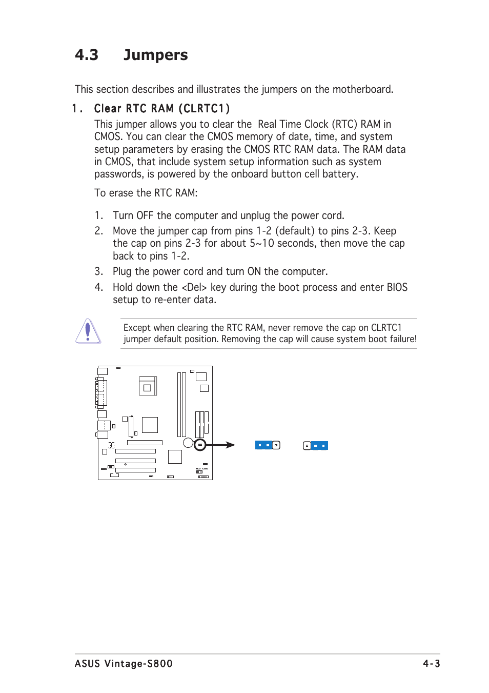 3 jumpers | Asus Vintage User Manual | Page 47 / 90