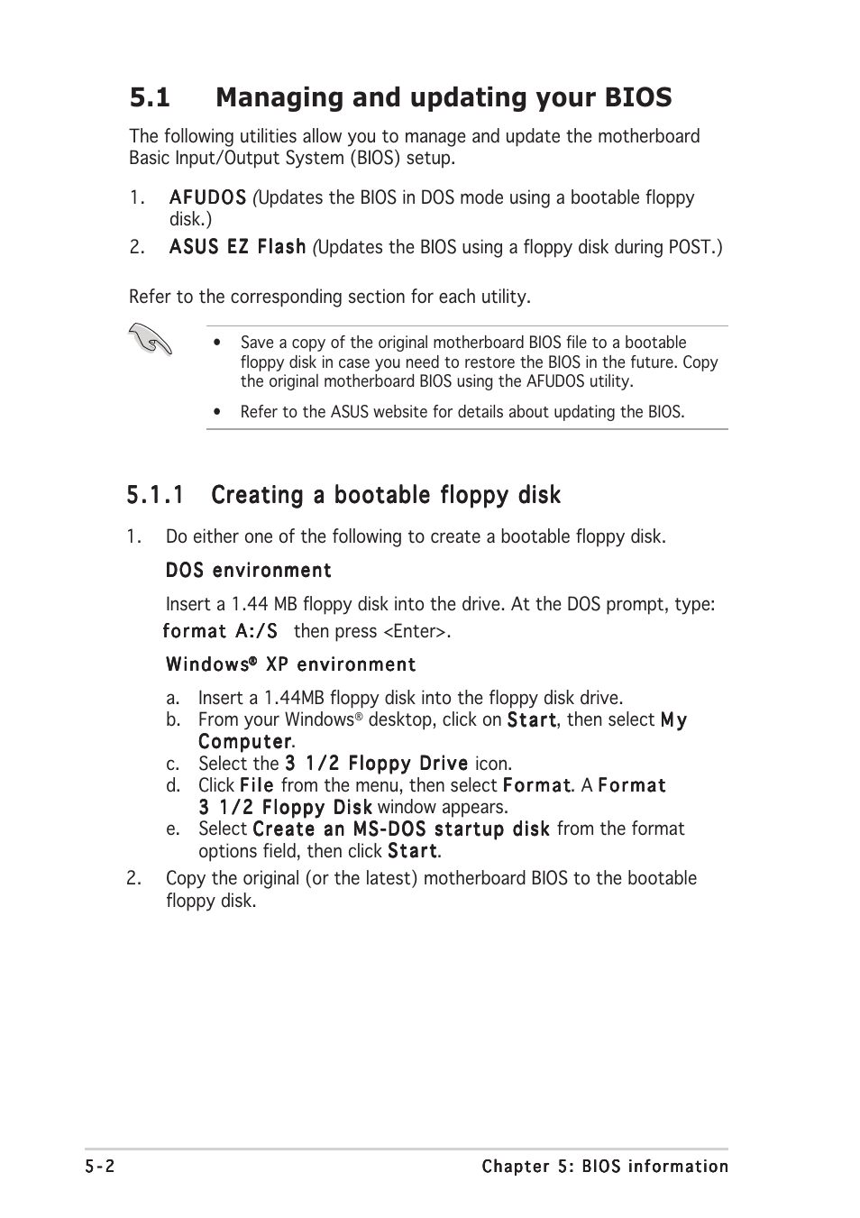 1 managing and updating your bios | Asus Vintage User Manual | Page 60 / 90