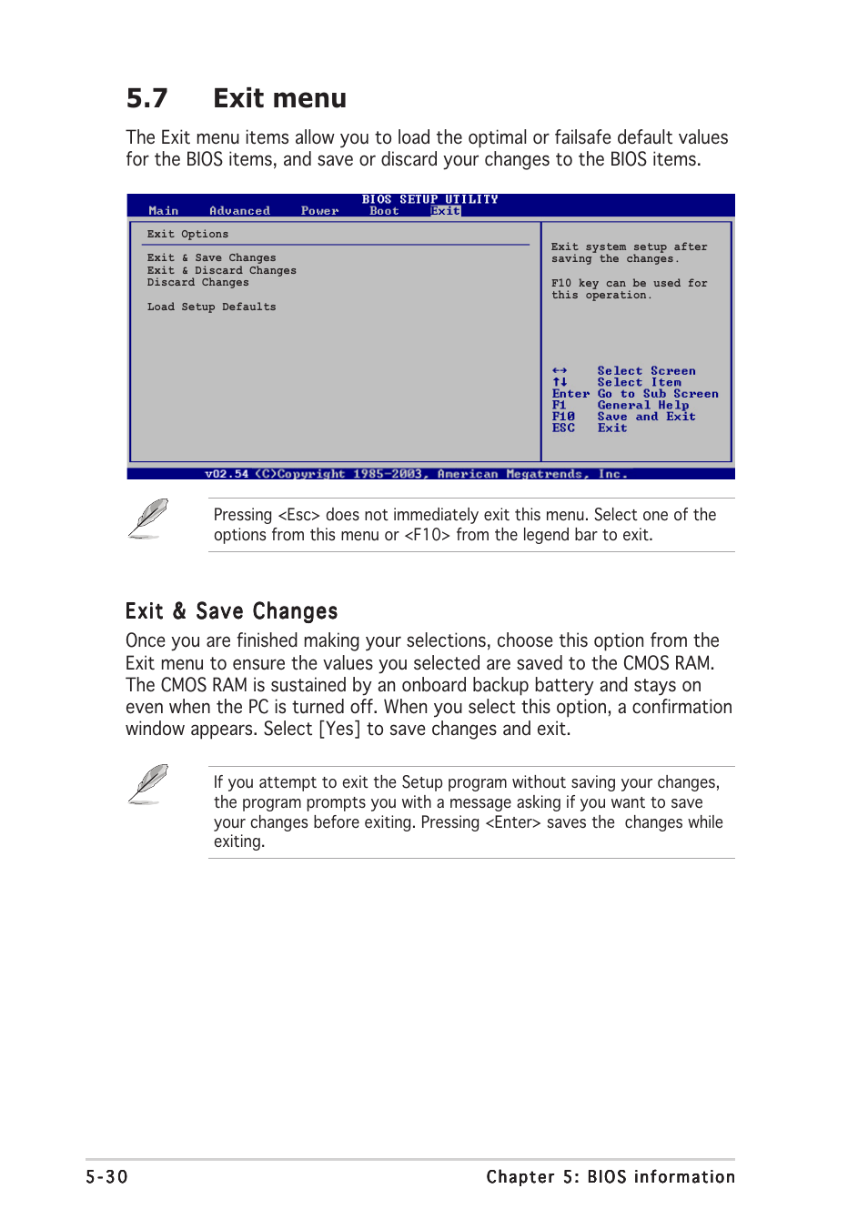 7 exit menu, Exit & save changes | Asus Vintage User Manual | Page 88 / 90