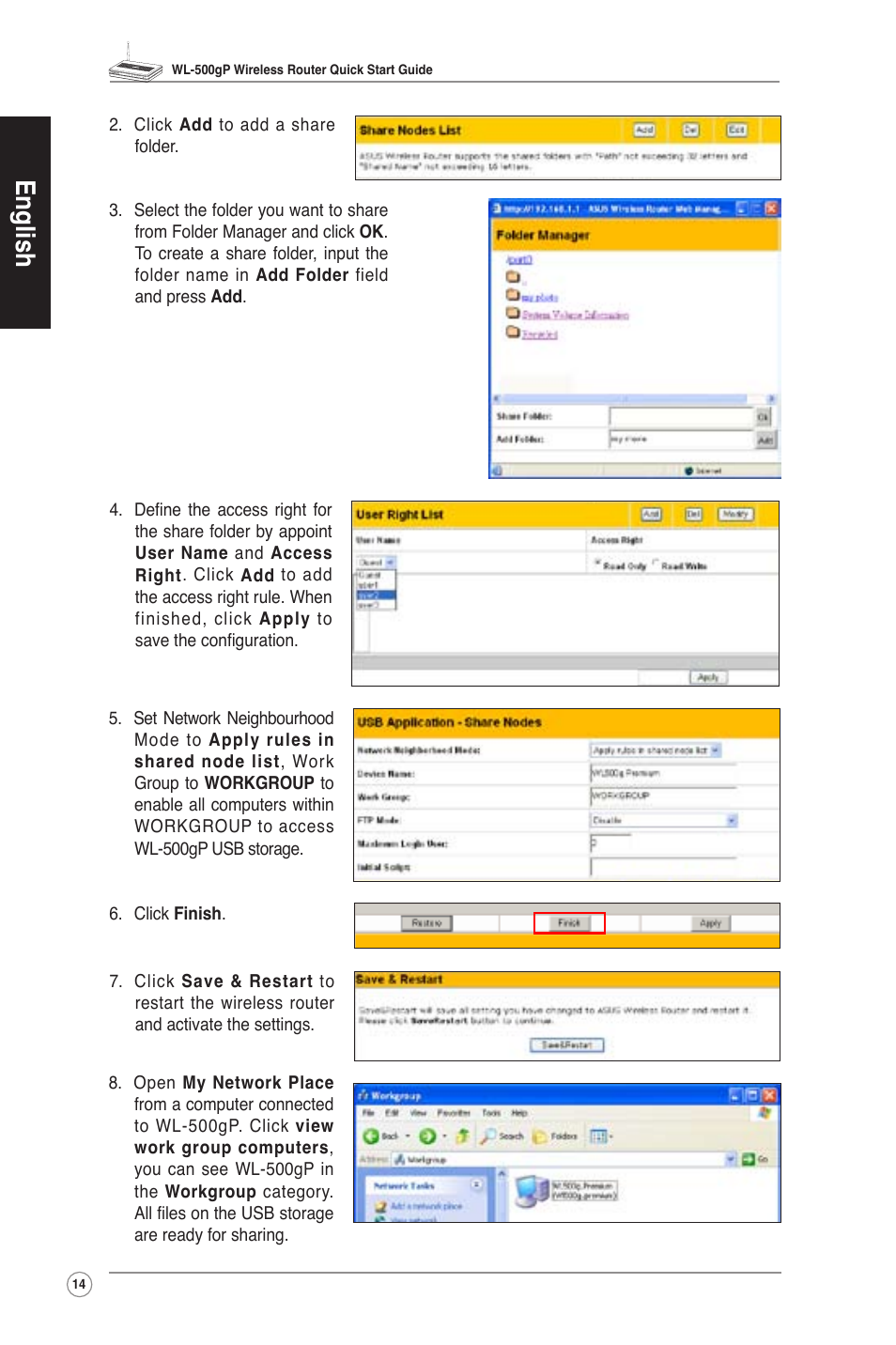 English | Asus WL-500gP User Manual | Page 15 / 131