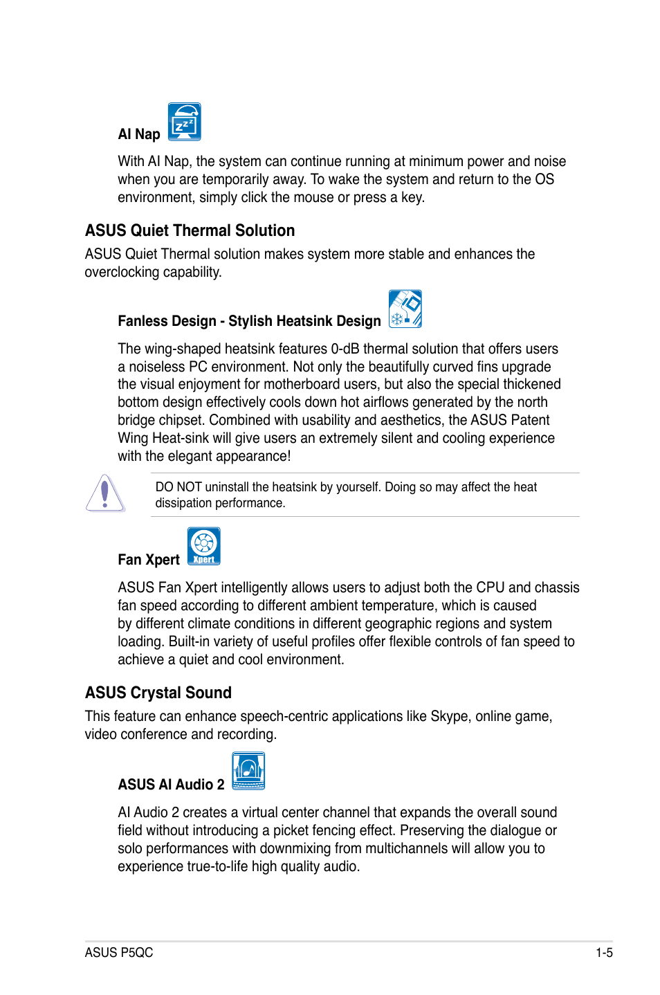 Asus P5QC User Manual | Page 21 / 188