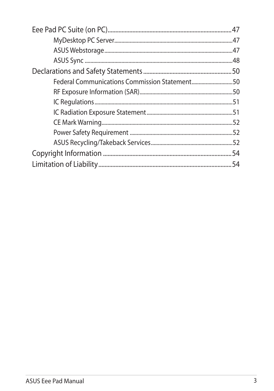 Asus Eee Pad Transformer TF101G User Manual | Page 3 / 56