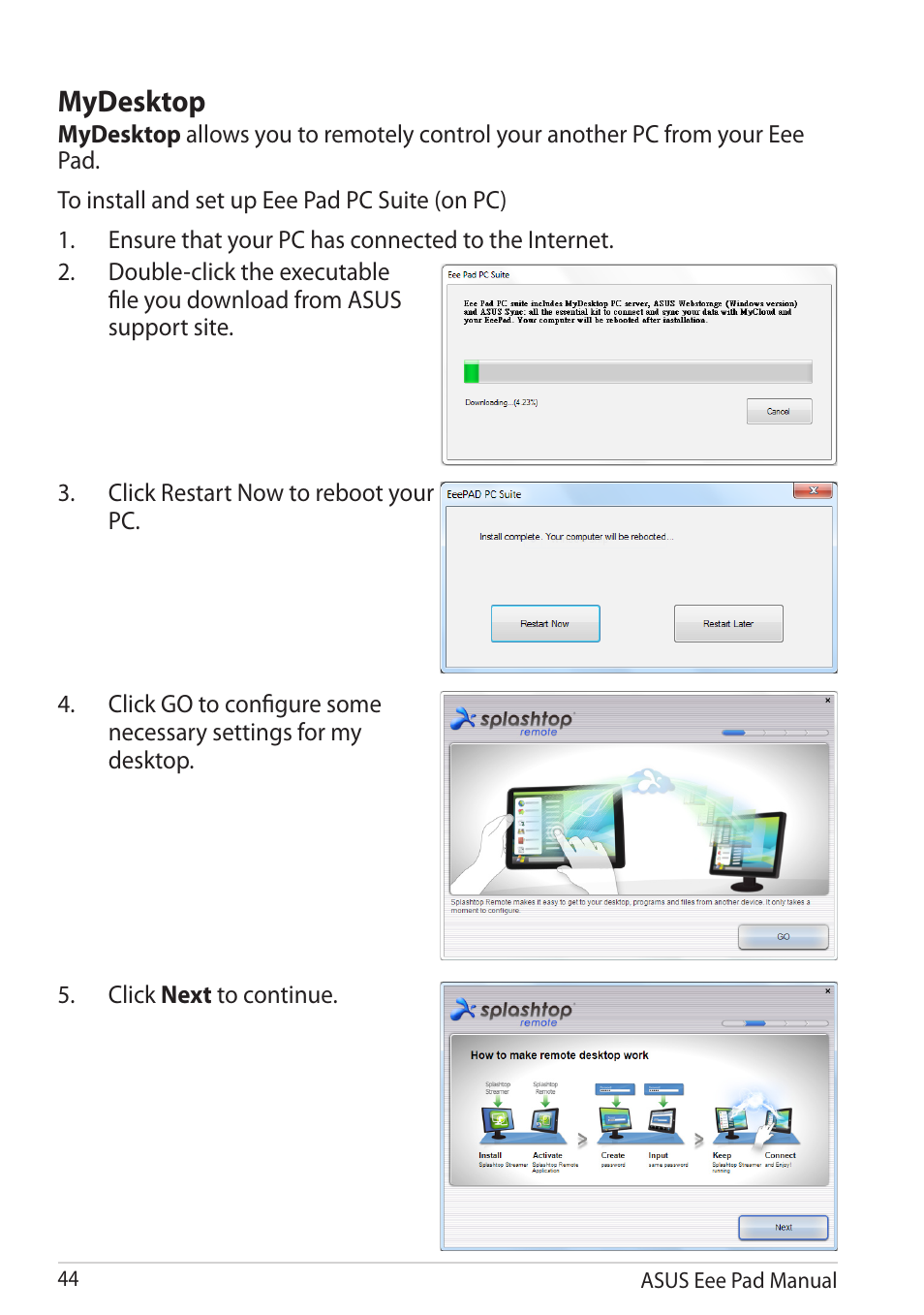 Mydesktop | Asus Eee Pad Transformer TF101G User Manual | Page 44 / 56