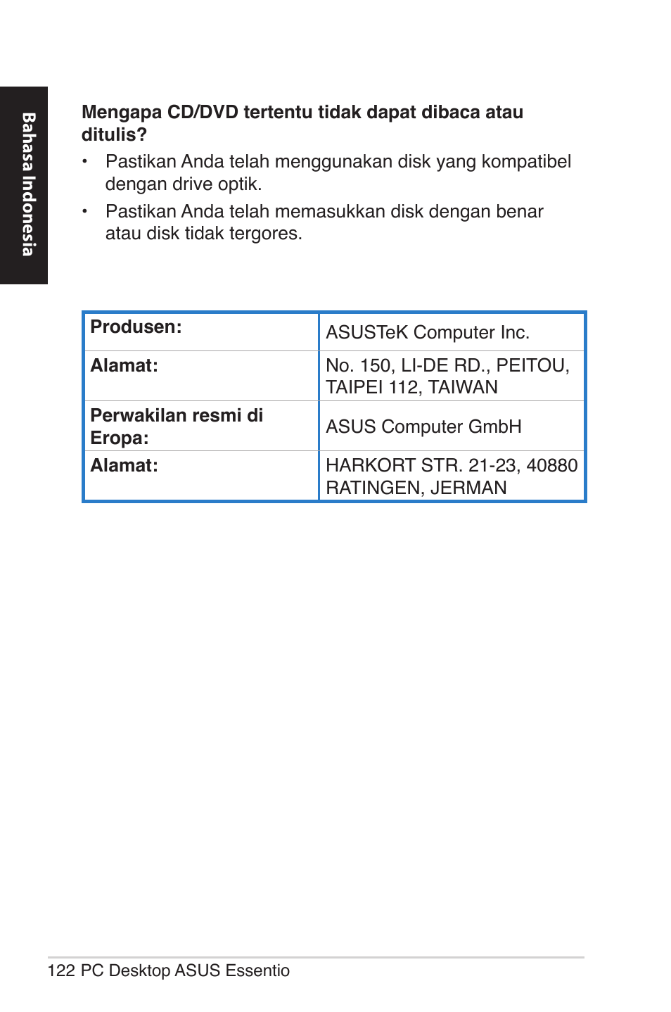 Asus CM5570 User Manual | Page 122 / 122