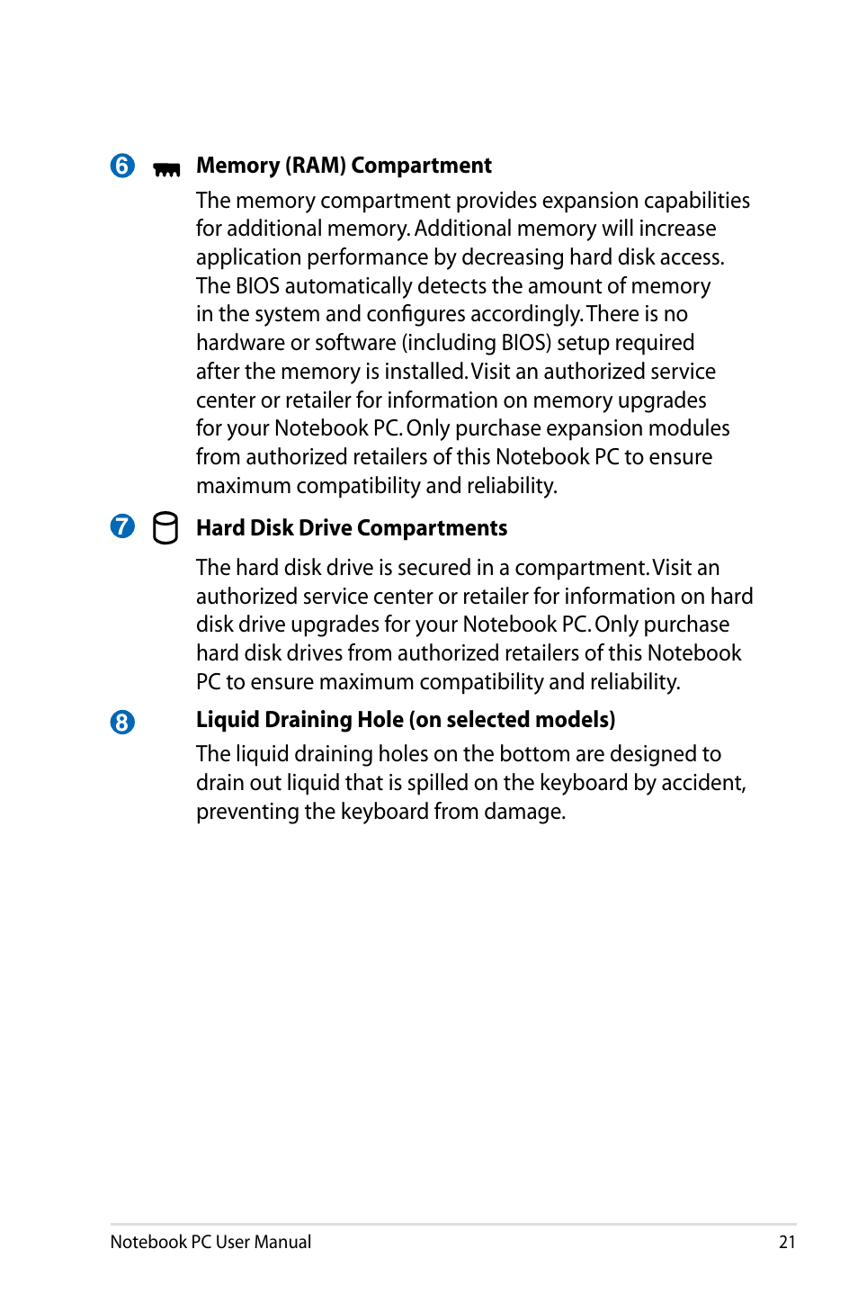 Asus B53S User Manual | Page 21 / 126