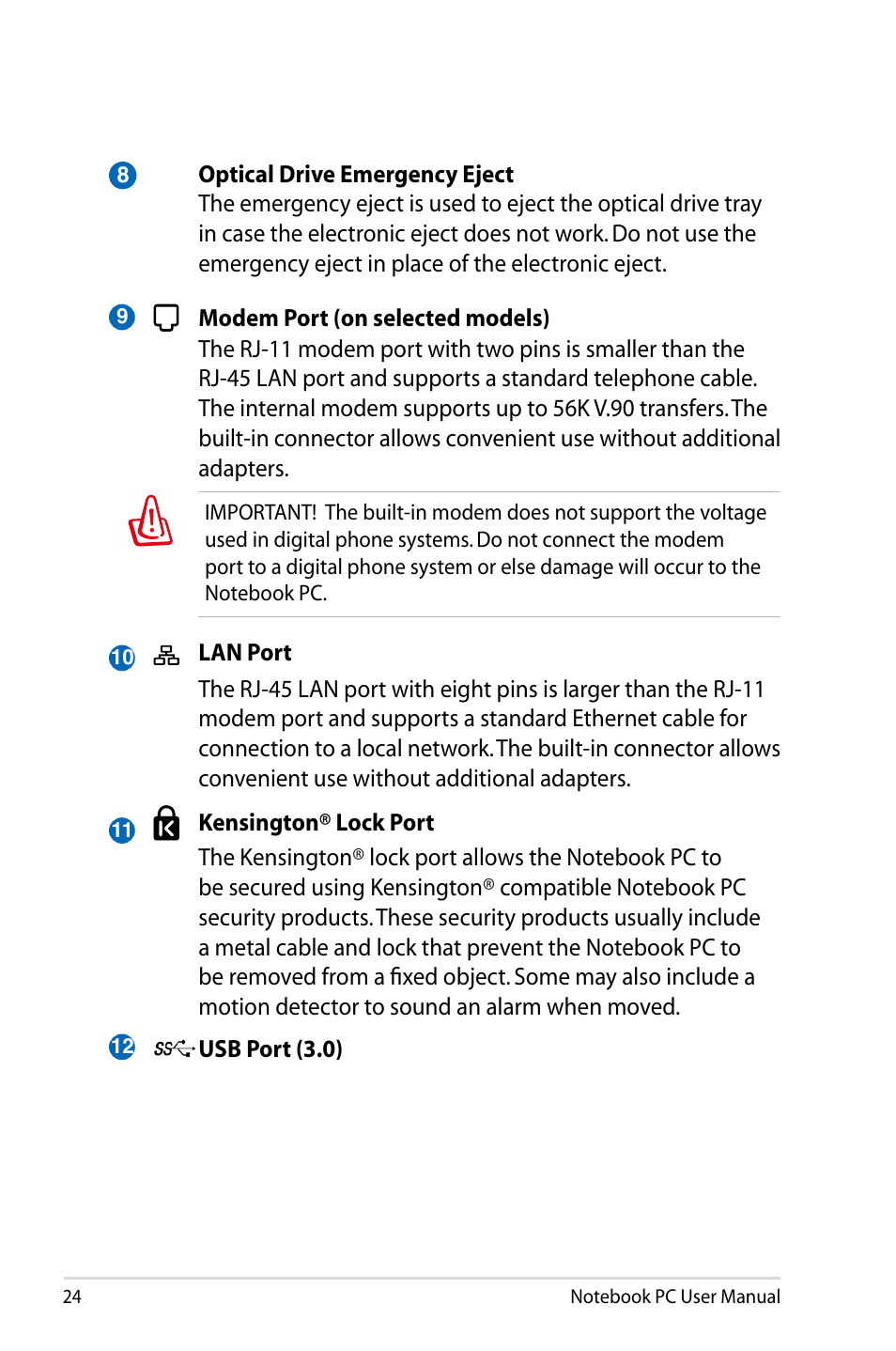 Asus B53S User Manual | Page 24 / 126