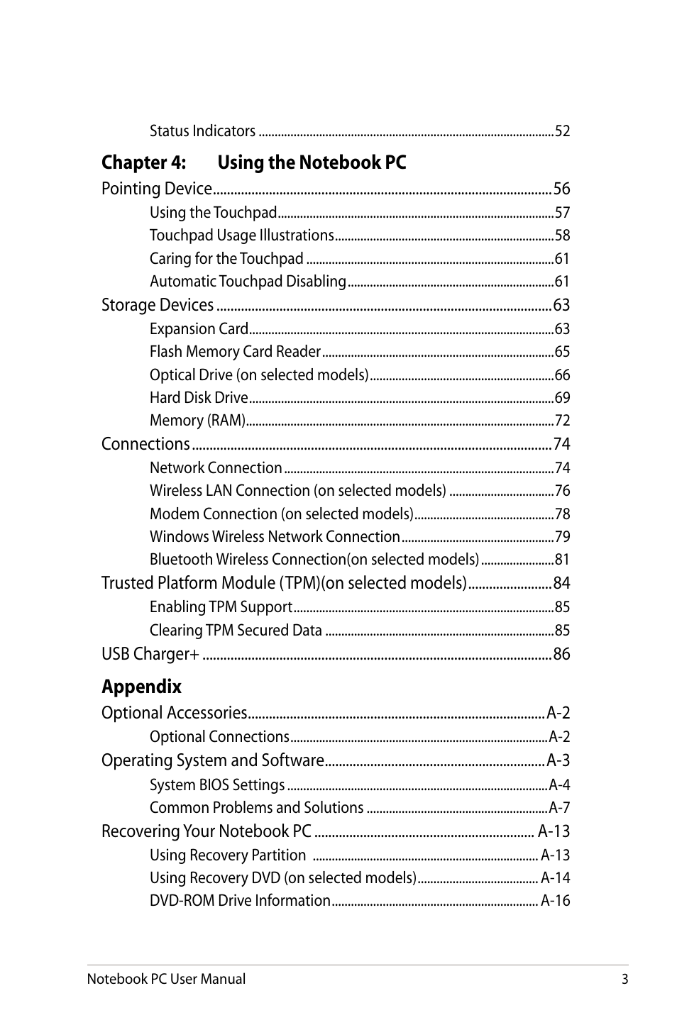 Asus B53S User Manual | Page 3 / 126