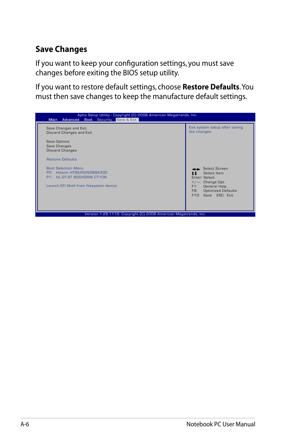 Save changes | Asus B53S User Manual | Page 92 / 126