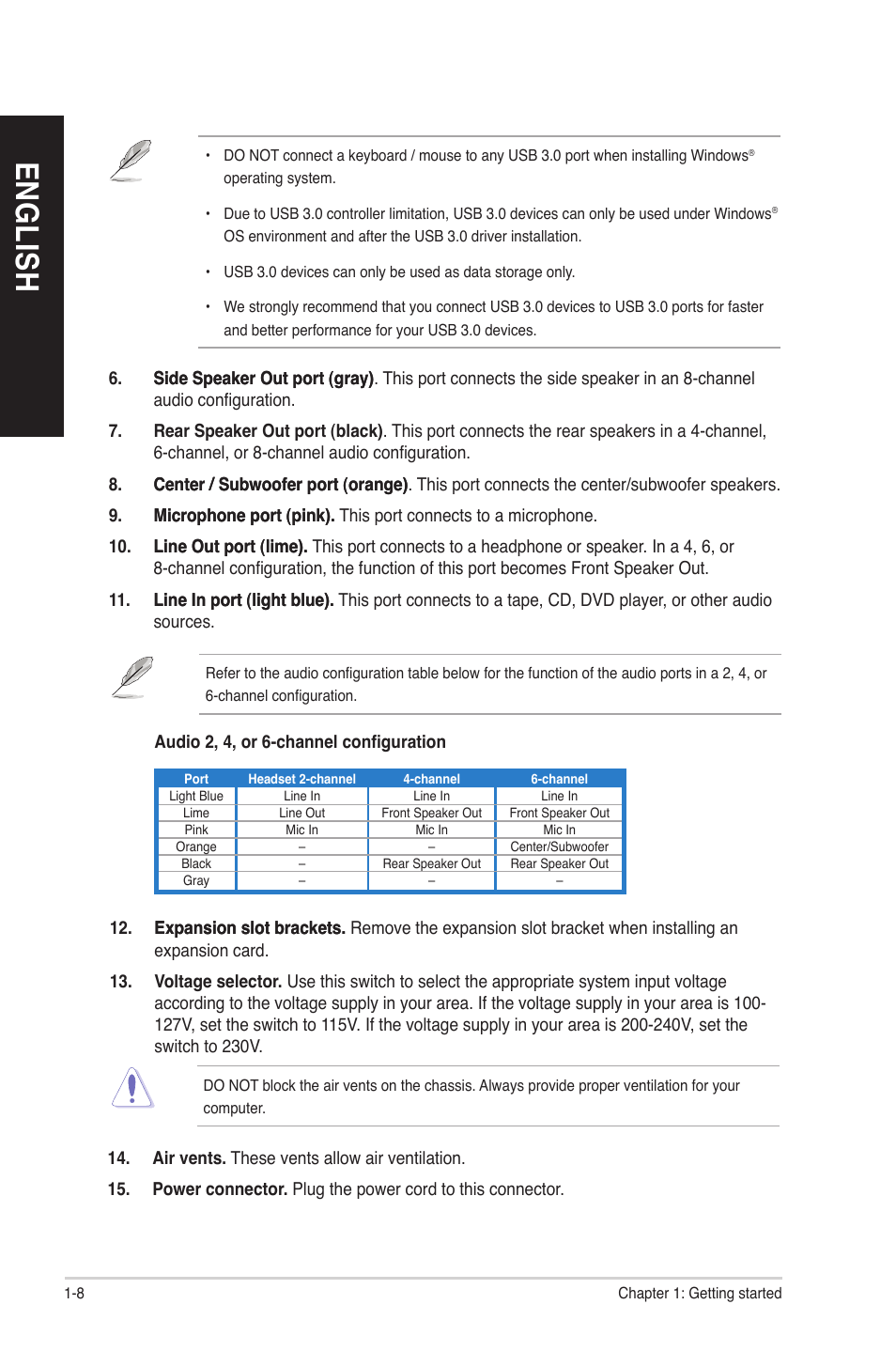 En g lis h en g li sh en g lis h en g li sh | Asus BP6230 User Manual | Page 16 / 62