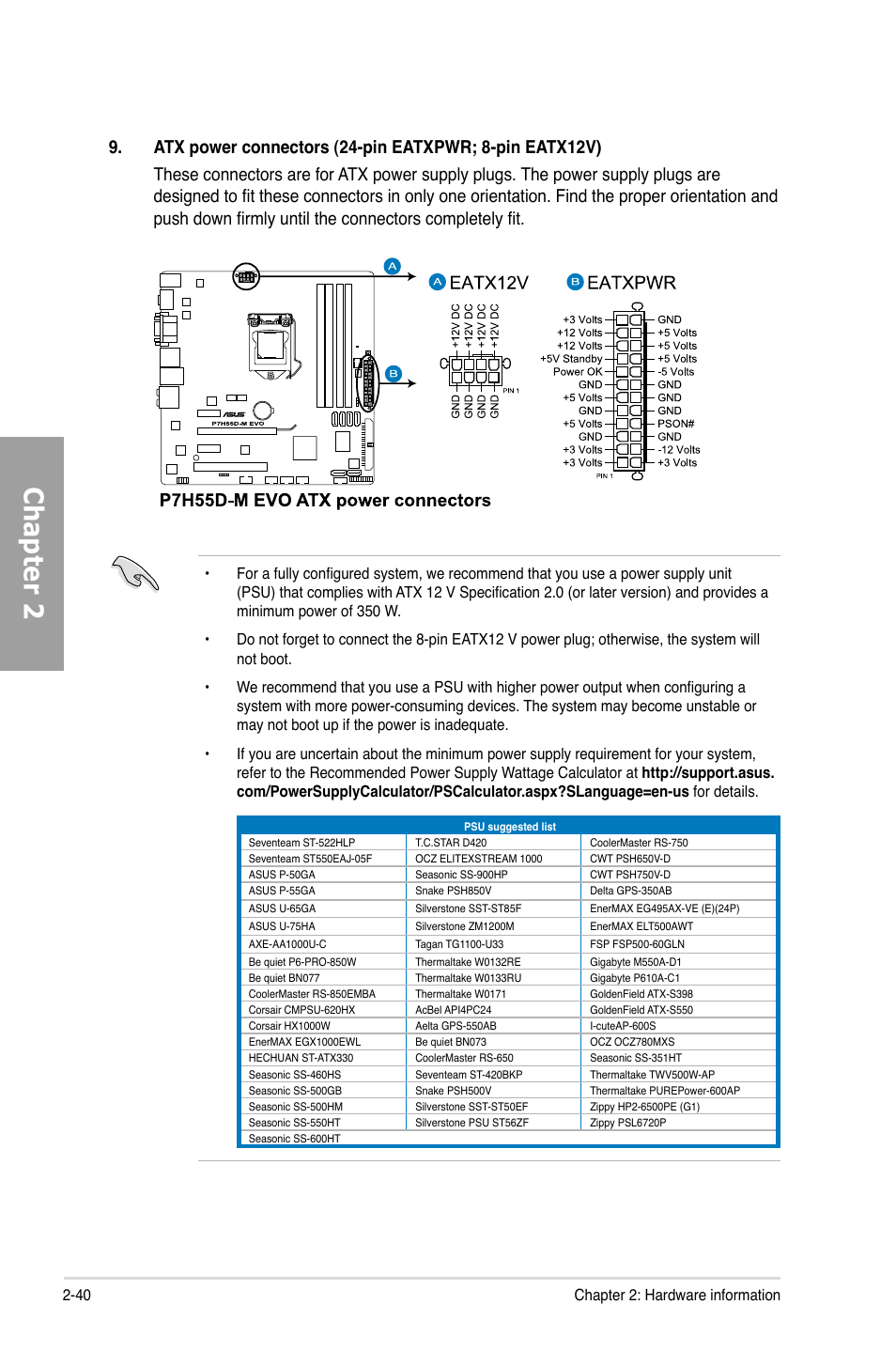 Chapter 2 | Asus P7H55D-M EVO User Manual | Page 58 / 116