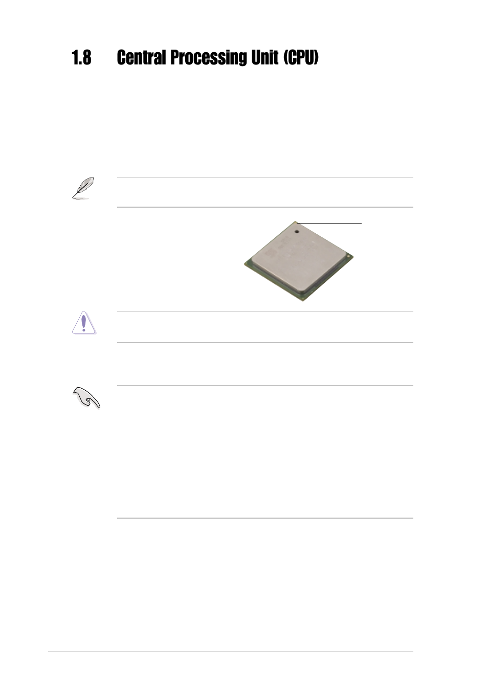 8 central processing unit (cpu), 1 overview, Hyper-threading technology | Asus P4PE-X/TE User Manual | Page 20 / 68