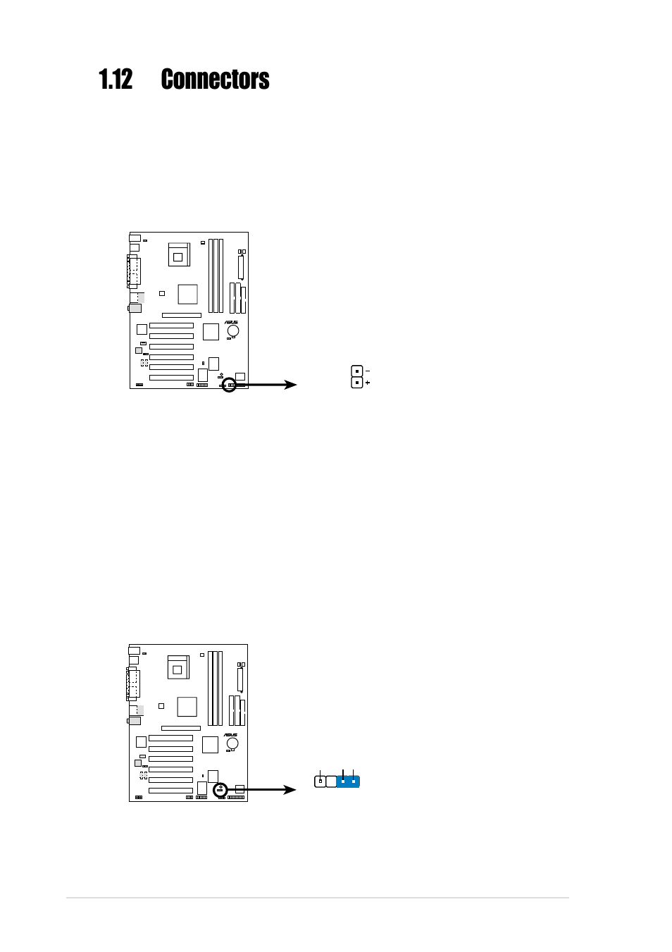 12 connectors, 16 chapter 1: product introduction | Asus P4PE-X/TE User Manual | Page 26 / 68