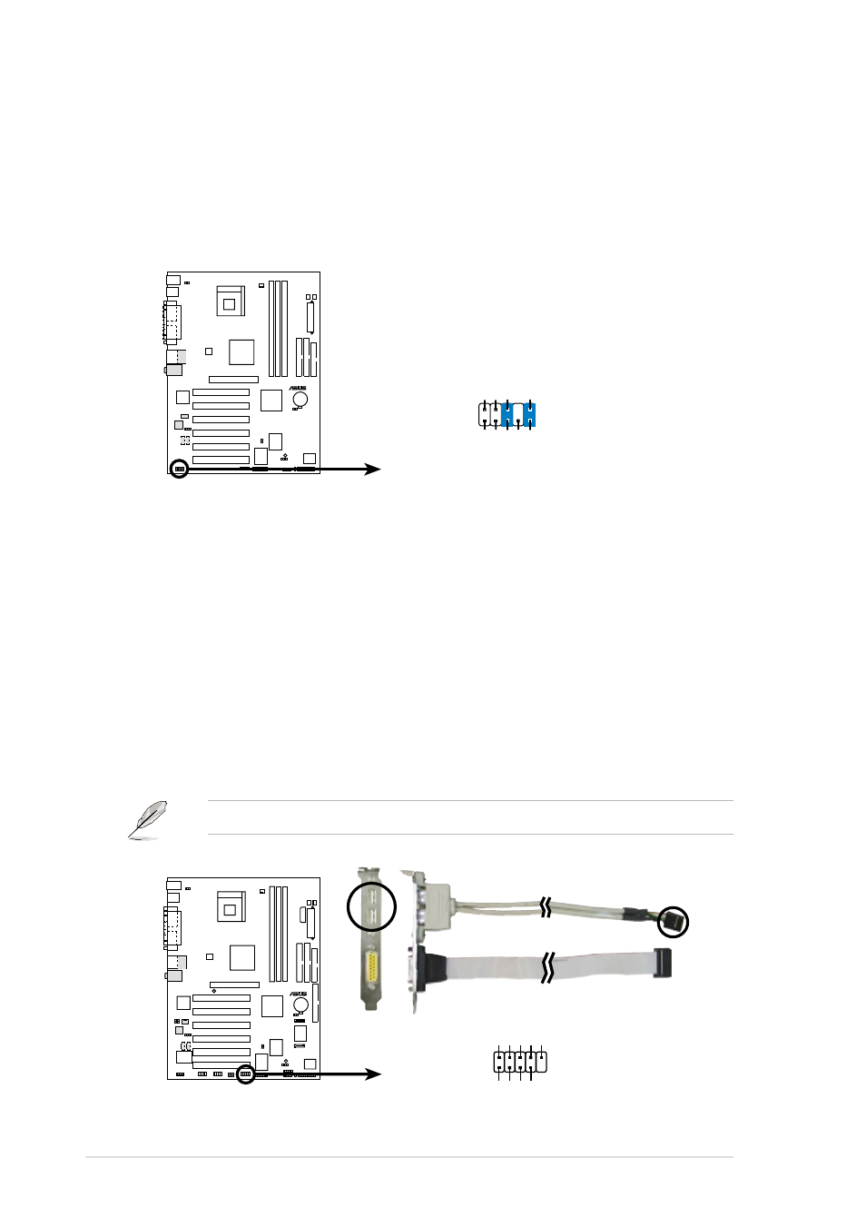 20 chapter 1: product introduction, P4pe-x front panel audio connector fp_audio1, The game/midi module is purchased separately | Asus P4PE-X/TE User Manual | Page 30 / 68