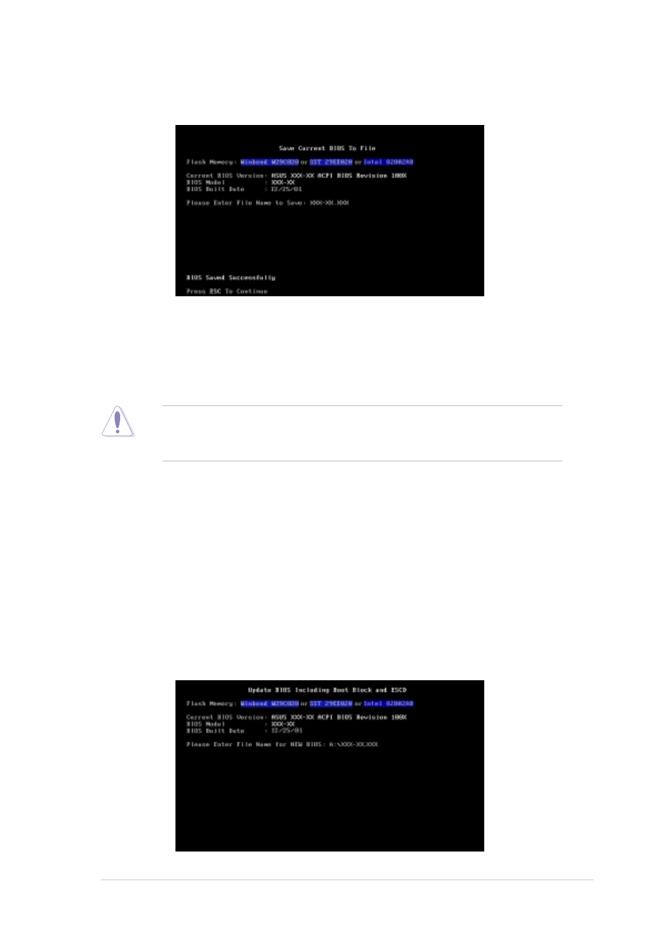 Updating the bios | Asus P4PE-X/TE User Manual | Page 37 / 68