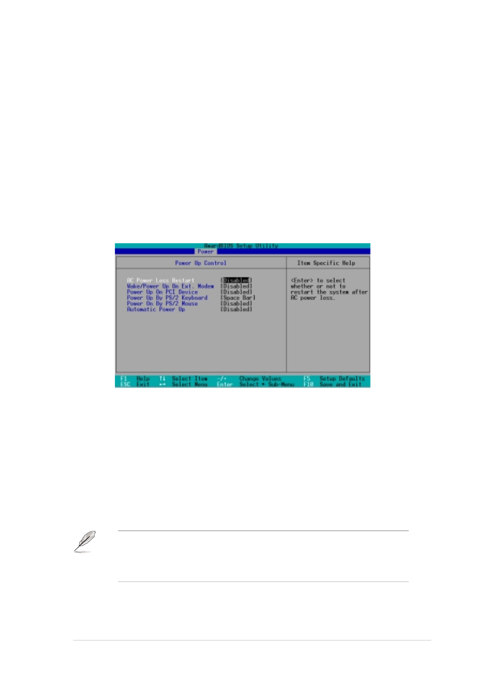 1 power up control | Asus P4PE-X/TE User Manual | Page 57 / 68