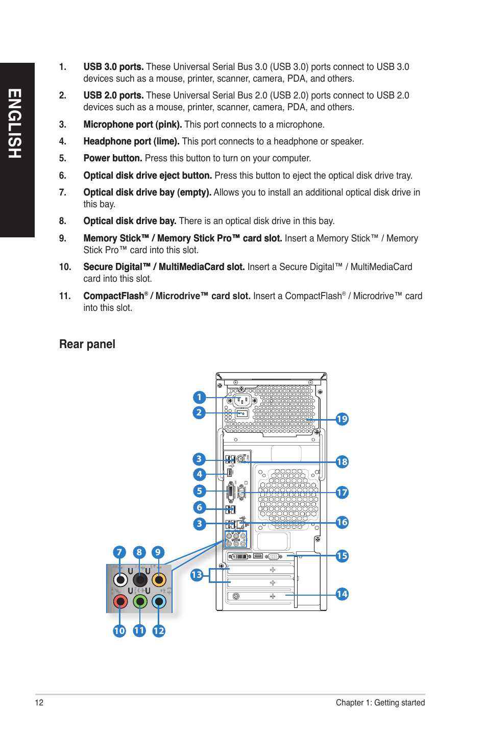 En gl is h en gl is h en gl is h en gl is h | Asus CM6870 User Manual | Page 12 / 70