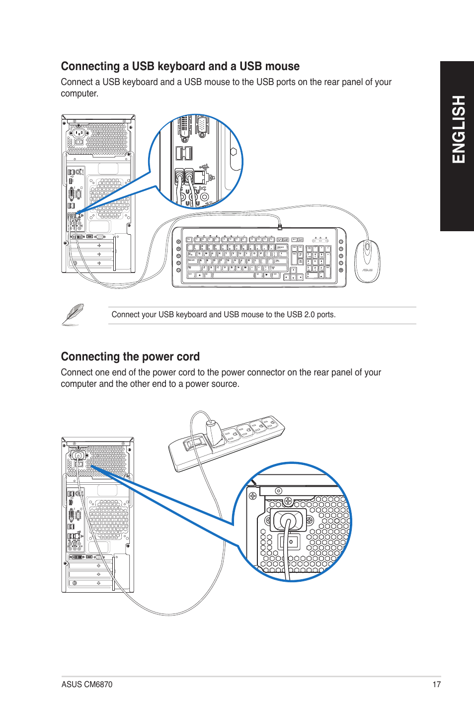 En gl is h en gl is h | Asus CM6870 User Manual | Page 17 / 70