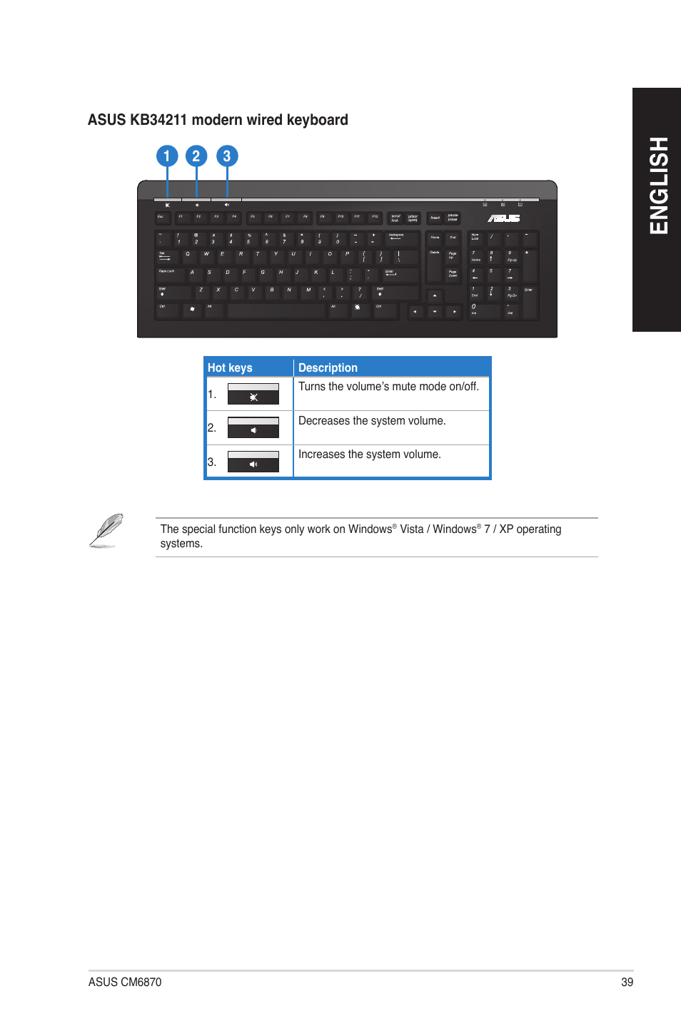 En gl is h en gl is h | Asus CM6870 User Manual | Page 39 / 70