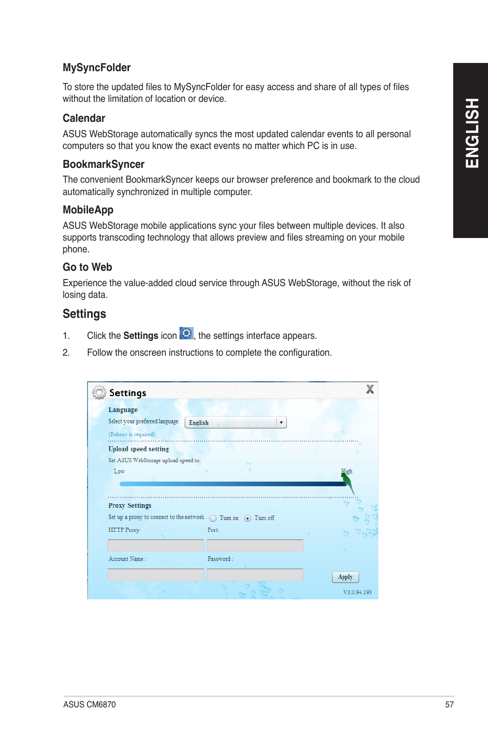 En gl is h en gl is h | Asus CM6870 User Manual | Page 57 / 70