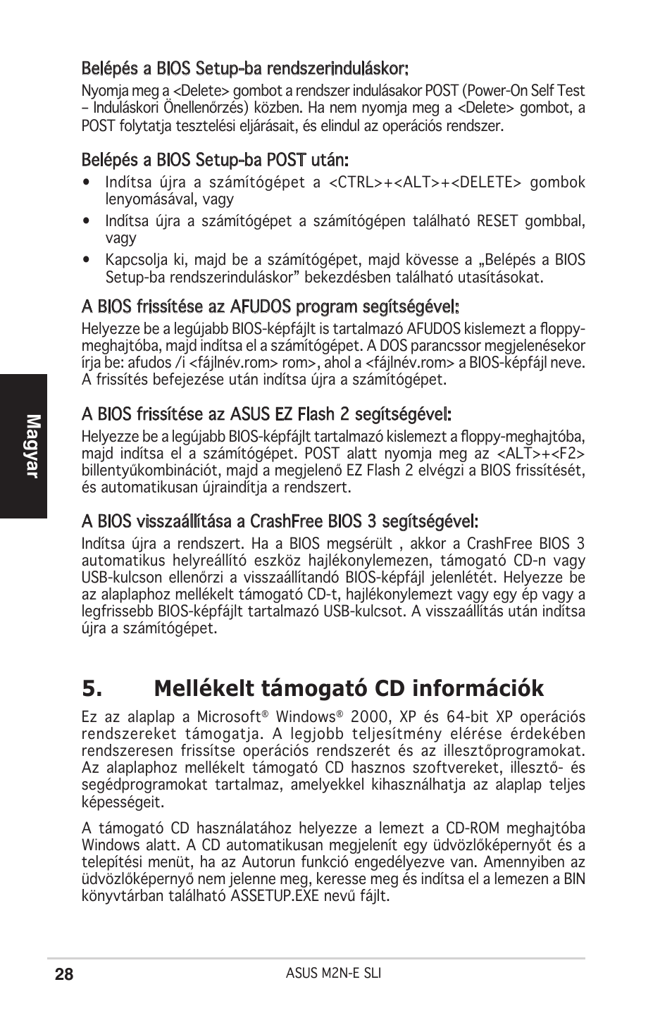 Mellékelt támogató cd információk, Magyar | Asus M2N-E SLI User Manual | Page 28 / 38