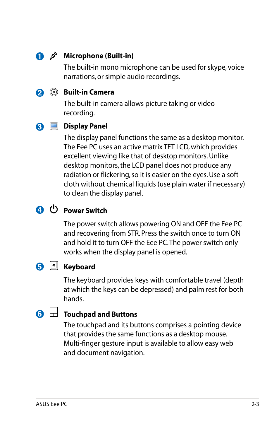 Asus Eee PC 900HA/XP User Manual | Page 15 / 76