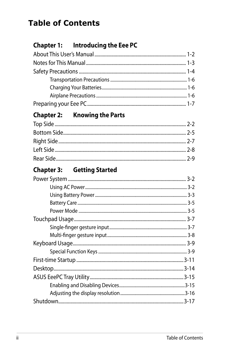 Asus Eee PC 900HA/XP User Manual | Page 2 / 76