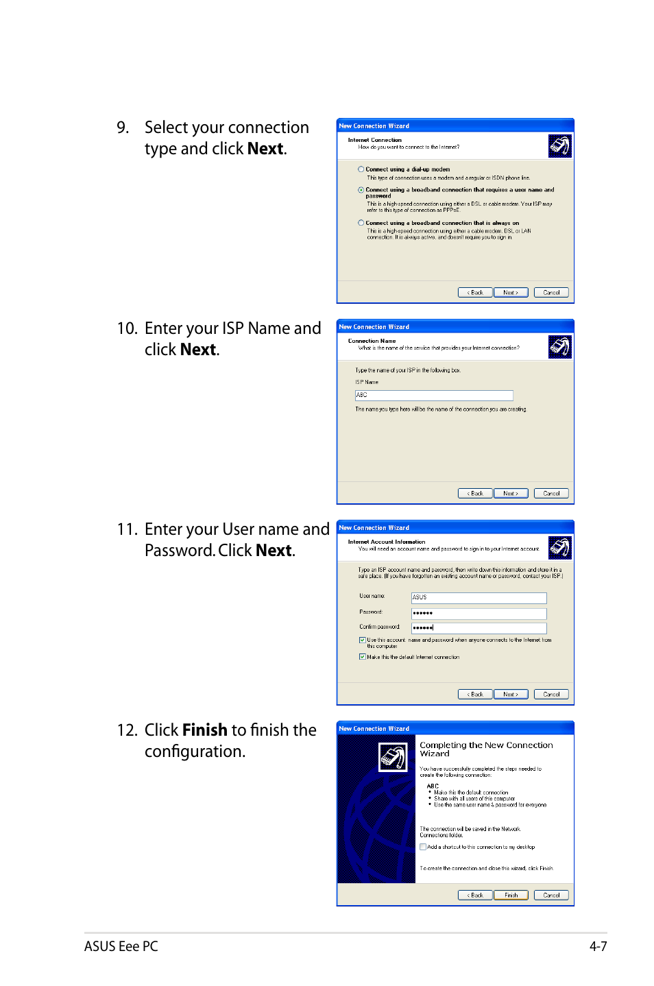Asus Eee PC 900HA/XP User Manual | Page 47 / 76